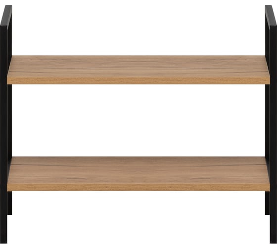Стеллаж Leset Стилвуд 22 широкий, 2 полки, Черный/Дуб крафт золотой 3001-1260
