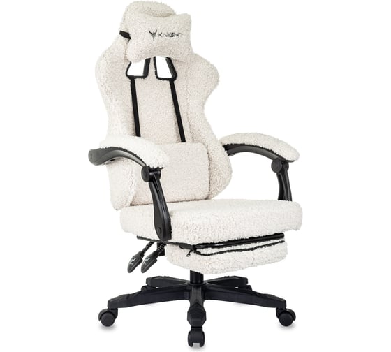 Кресло игровое Бюрократ Knight Lord/F молочный Camby 01 крестов. пластик подст.для ног 2056750