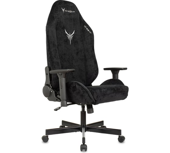 Кресло игровое Бюрократ Knight N1 Fabric черный Light-20 с подголов. крестов. металл 1626367
