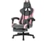 Кресло игровое Бюрократ Knight Kitty/F Fabric серый/розовый крестов. пластик подст.для ног 2079446 2