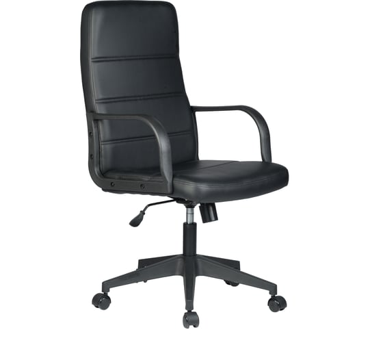 Кресло офисное KSG Конго 1, арт. PMK 003.223, эк/кожа чёрная, крестовина пластик, DMS KS-001479