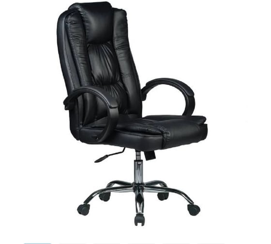 Офисное поворотное кресло KSG Kingstyle ATL-5 Fortline Chrome экокожа, черный KS-001061