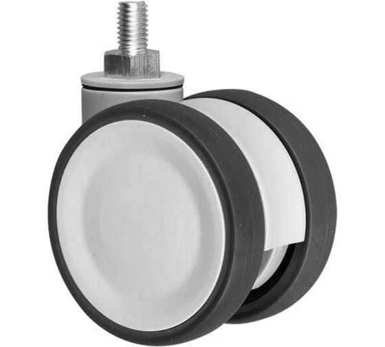 Колесо мебельное поворотное Rmeist IUL 075 PJP3 D12 75 мм, стержень с резьбой М10 мм, 1 шт. RM00000001ВИ