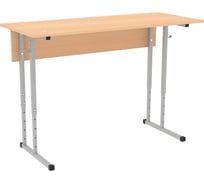 Стол-парта ПИФАГОР 2-мест. регулир. SD-2 (ш1200Хг500Хв580-820мм) рост 3-7 (130-190см),бук, 533347