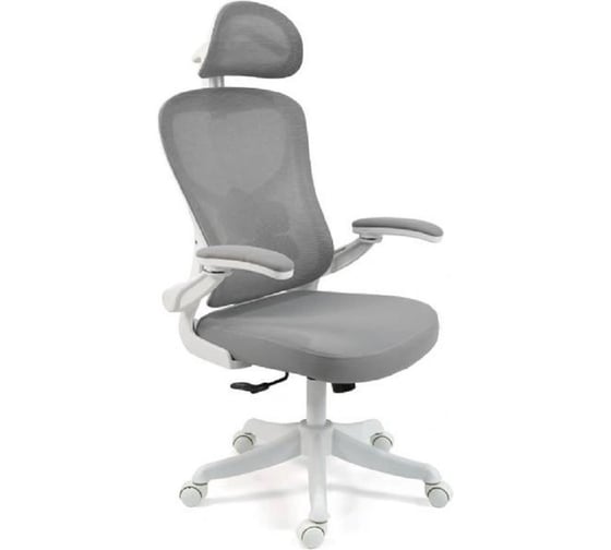 Офисное поворотное кресло KSG Kingstyle FK-25 Fendi White серый KS-001136