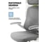 Офисное поворотное кресло KSG Kingstyle FK-25 Fendi White серый KS-001136 4