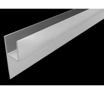Плинтус KORNER алюминиевый Лира Ч-образный 6мм Алюминий 3,0 м АЧ001