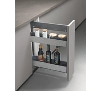 Бутылочница с боковым креплением Mebax Griza series, выдвижной фасад, 150 мм, серый, правая 31521500 00-00003530