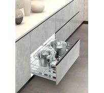 Корзина для габаритной посуды Mebax Chrome, выдвижной фасад, 600 мм, хром 47466000 00-00003488