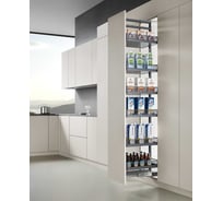 Высокая бутылочница Mebax Premium Line, выдвижной фасад, 300 мм, серый 56223000 00-00003509