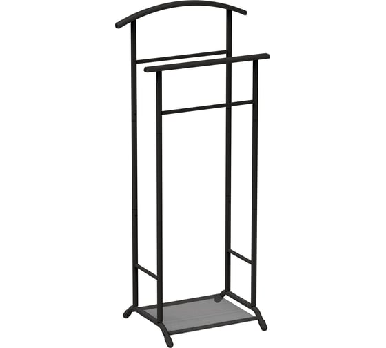 Вешалка костюмная напольная с полкой-текстилен Nika ВКН2П-С матовый черный ВКН2П-С/Ч матовый черный