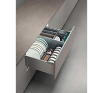 Сушка для мисок и тарелок Mebax Griza series, выдвижной фасад, 600 мм, серый 33366000 00-00003536