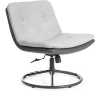Кресло Tetchair лаунж Oslo велюр/букле/экокожа, VT shape silver/графит 25480