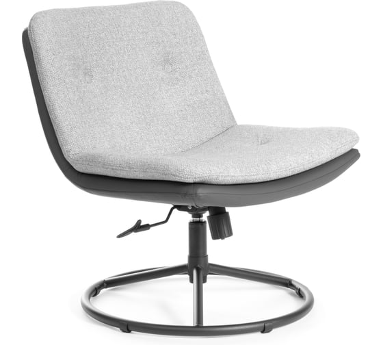 Кресло Tetchair лаунж Oslo велюр/букле/экокожа, VT shape silver/графит 25480