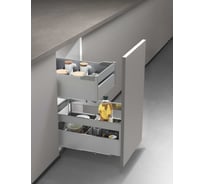 Многофункциональная корзина Mebax Griza series выдвижной фасад, 300 мм, серый 36303000 00-00003540