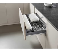 Сушка для мисок и тарелок Mebax Premium Line, выдвижной фасад, 700 мм, серый 51317000 00-00003519