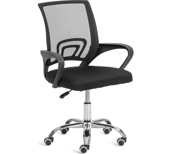 Кресло Tetchair БМ-520М/BM-520M ткань/хром, черный, 47х48х84-94 см 26041