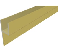 Плинтус алюминиевый KORNER Лира Ч-образный 6мм, золото, 3.0 м АЧ002