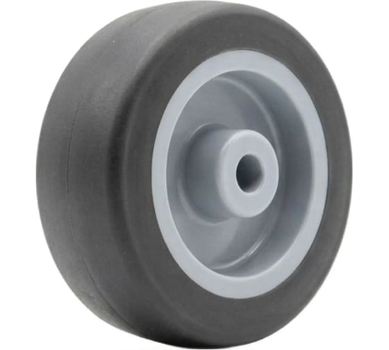 Колесо аппаратное СТЕЛЛА-ТЕХНИК для мебели, под ось, без опоры (60мм,50кг) серая немаркая резина, полипропилен 3800-60