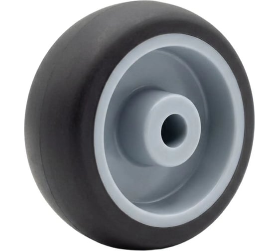 Колесо аппаратное СТЕЛЛА-ТЕХНИК для мебели, под ось,без опоры (50мм,40кг) серая немаркая резина, полипропилен 3800-50