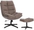 Кресло Tetchair Рефлекс/Reflex с пуфом велюр/букле (HYP), бежевый 25507 1