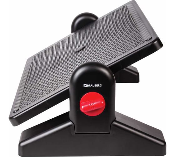 Офисная подставка для ног BRAUBERG 41,5х30 см, с фиксаторами, черная 530364