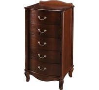 Узкий комод Мебелик Джульетта 5 ящиков, орех 5774