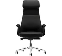 Кресло HAWASAN PREMIUM EX-840 STELLAR, синхромеханизм, алюминий, экокожа, черное 533241