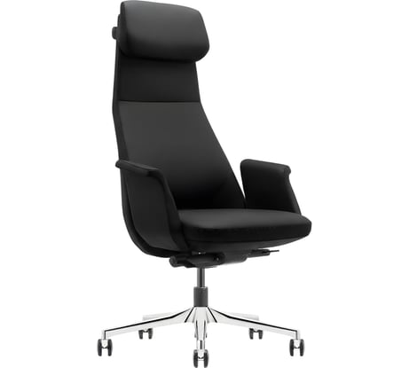 Кресло HAWASAN PREMIUM EX-840 STELLAR, синхромеханизм, алюминий, экокожа, черное 533241