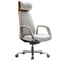 Кресло HAWASAN PREMIUM EX-820, синхромеханизм, слайдер, экокожа, белое/коричневое, 533237 1