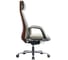 Кресло HAWASAN PREMIUM EX-820, синхромеханизм, слайдер, экокожа, белое/коричневое, 533237 3
