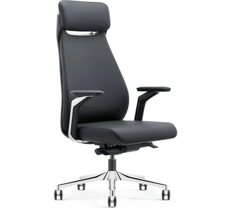 Кресло HAWASAN PREMIUM EX-830 X-ONE, синхромеханизм, алюминий, экокожа, черное, 533239