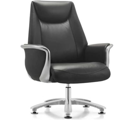 Кресло HAWASAN PREMIUM EX-801 до 200 кг алюминий экокожа черное 533235