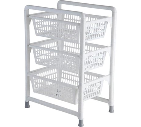 Контейнер для овощей Полимербыт 3 секции, с выдвижными лотками, лоток 9 л 63210621 431260000