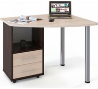 Компьютерный стол СОКОЛ левый венге/беленый дуб КСТ-102 КСТ120ЛВ5б