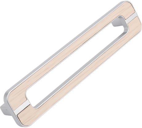 Ручка-скоба Левша S-148 128 сатин светлый, кромка-дуб молочный У8-0619