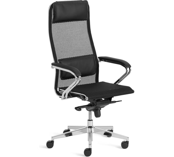 Кресло Tetchair Нордик/Nordic сетка/кож.зам, черный 25661