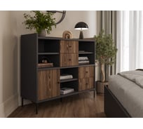 Буфет 1200 Тераввио графит/сосна глэм 1214х450х1080 мм Alternative 66088