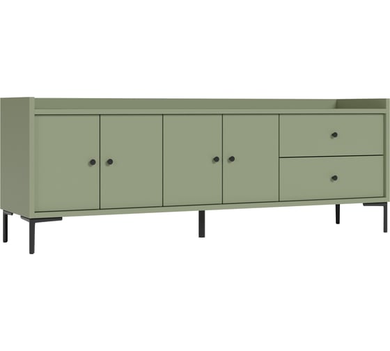 Тумба ТВ 1800 закрытые полки Нума 1317 1802х450х650 Alternative 66085