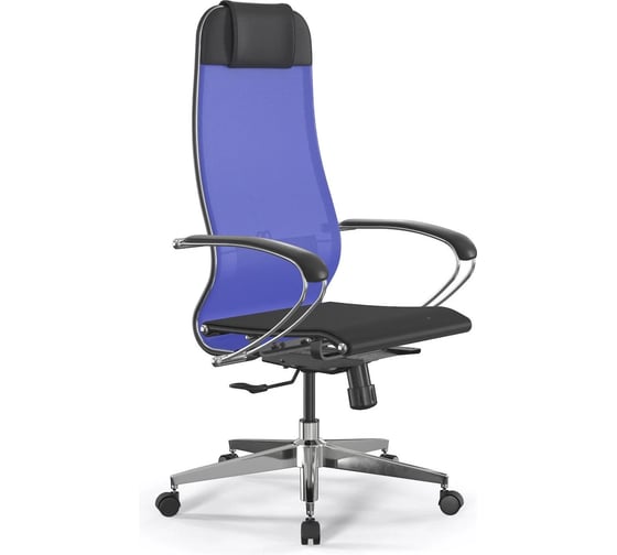 Кресло для персонала МЕТТА ErgoLife Set 4/подл.131/осн.Synchro 004 (Васильковый-Черный 55B.16.1.3E3)