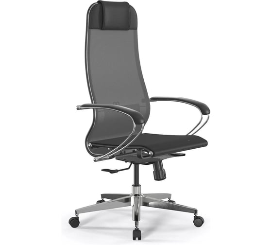 Кресло для персонала МЕТТА ErgoLife Set 4/подл.131/осн.Synchro 004 (Серый-Черный 55D.16.1.3E3)
