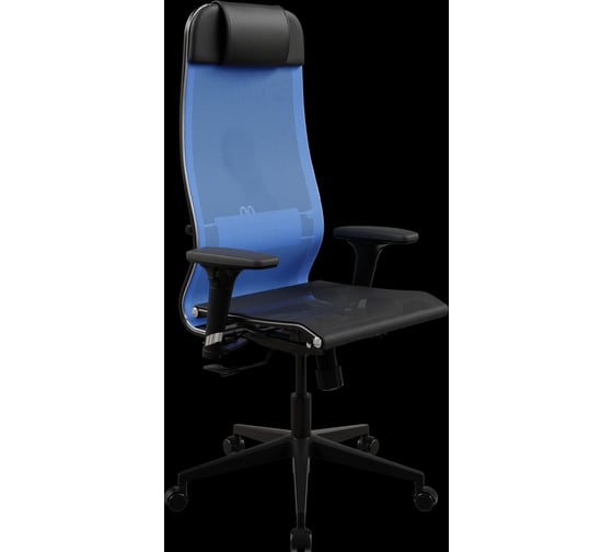 Кресло для персонала МЕТТА ErgoLife Set 4/подл.200/осн.Synchro 002 (Васильковый-Черный 55B.D.1.3A3)