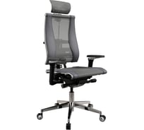 Кресло руководителя МЕТТА Y 4DF B2-14D - YM93+Infinity /Kc09/Nc09/D15P/H13mM-3D(M26.B35.G25.W04) (Серый-Тем.Серый) zB2.F.15.13A