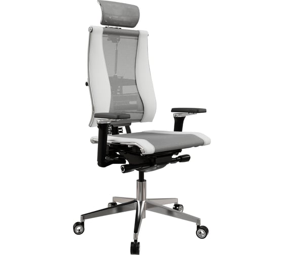 Кресло руководителя METTA Y 4DF B2-14D - YM93+Infinity /Kc09/Nc09/D15P/H13mM-3D(M26.B32.G25.W04) (Св.серый-Белый)