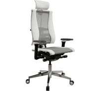 Кресло руководителя МЕТТА Y 4DF B2-14D - YM93+Infinity /Kc09/Nc09/D15P/H13mL-3D(M26.B32.G25.W04) (Св.серый-Белый) zB8.F.5.10A