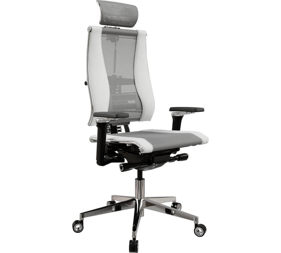 Кресло руководителя METTA Y 4DF B2-14D - YM93+Infinity /Kc09/Nc09/D15P/H13mM-3D(M26.B35.G25.W04) (Св.серый-Белый)