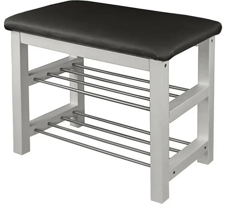 Банкетка Мебелик Спея белый экокожа серый 5971