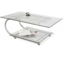 Журнальный стол Мебелик Дуэт 10 металлик, прозрачный 00 4805