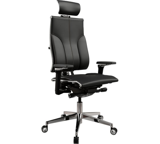 Кресло руководителя МЕТТА Y 4DF B2-10D - Infinity /Kc06/Nc06/D15P/H13mL-3D(M26.B35.G25.W04) (Черный (бежевая строчка))