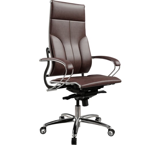 Кресло руководителя МЕТТА Move L1-10K - Genuine /Kc06/Nc06/K2cL(M06.B34.G04.W04) (Темно-коричневый(Черный))